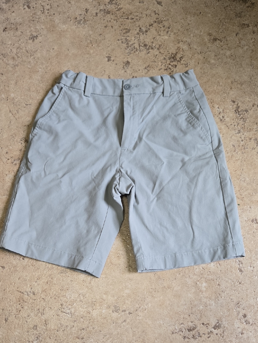 Vineyard Vines Performance Golf Short, Light Gray, Flat Front, Boys Size 10